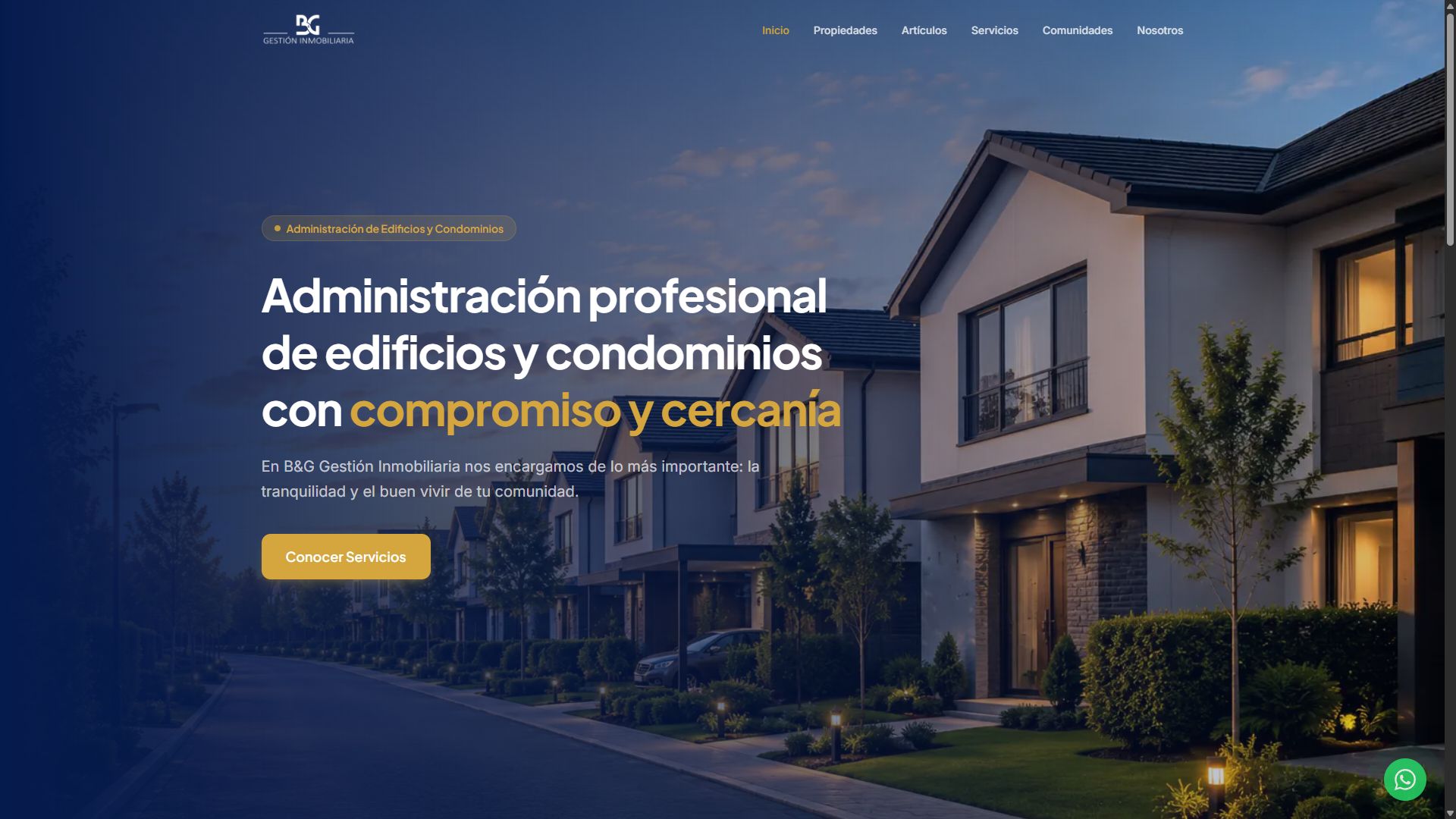 B&G Gestión Inmobiliaria - Landing Page